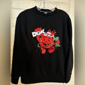 DGK x‎ Kool-Aid Smash Black Crewneck Sweatshirt Mens Size Small